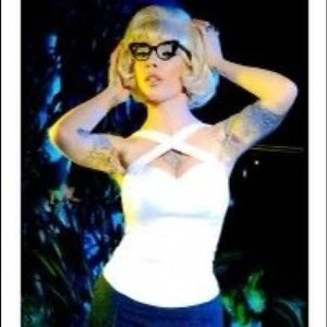 Deadly Dames Voodoo Vixen criss cross top